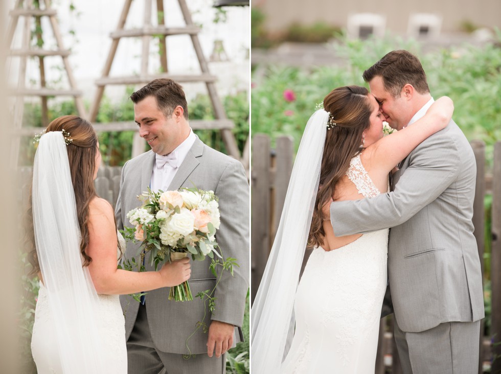 bride and groom at The Inn at the Chesapeake Bay Beach club