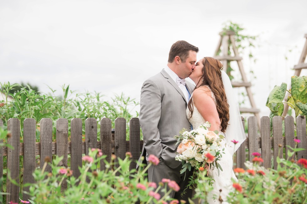 bride and groom at The Inn at the Chesapeake Bay Beach club