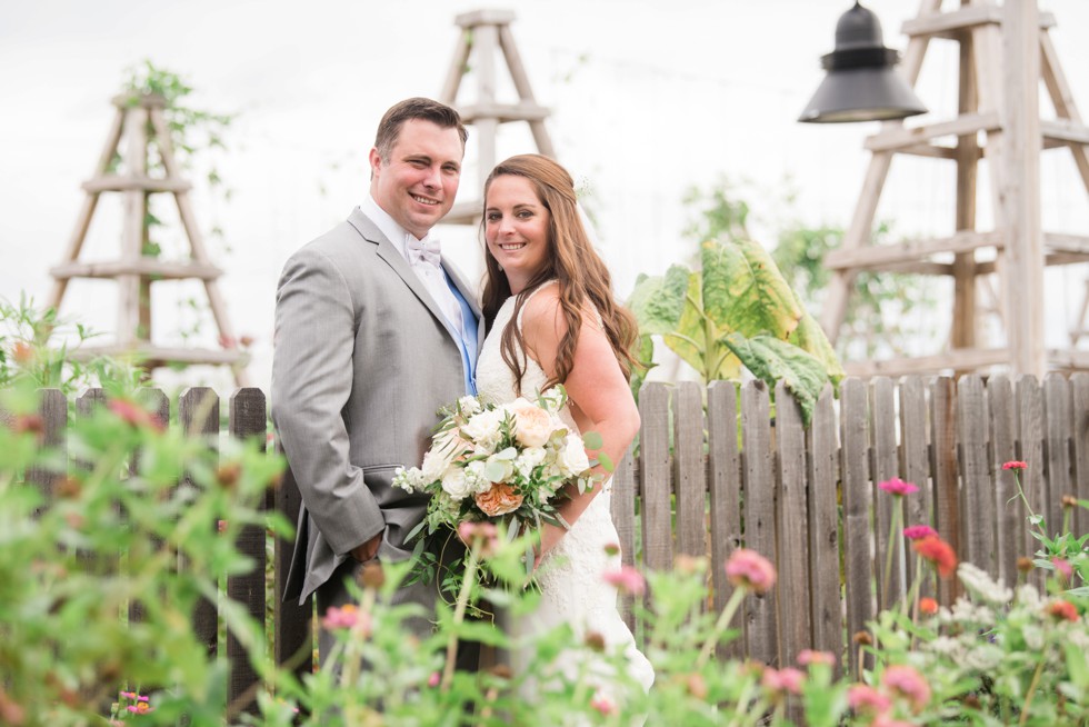 bride and groom at The Inn at the Chesapeake Bay Beach club