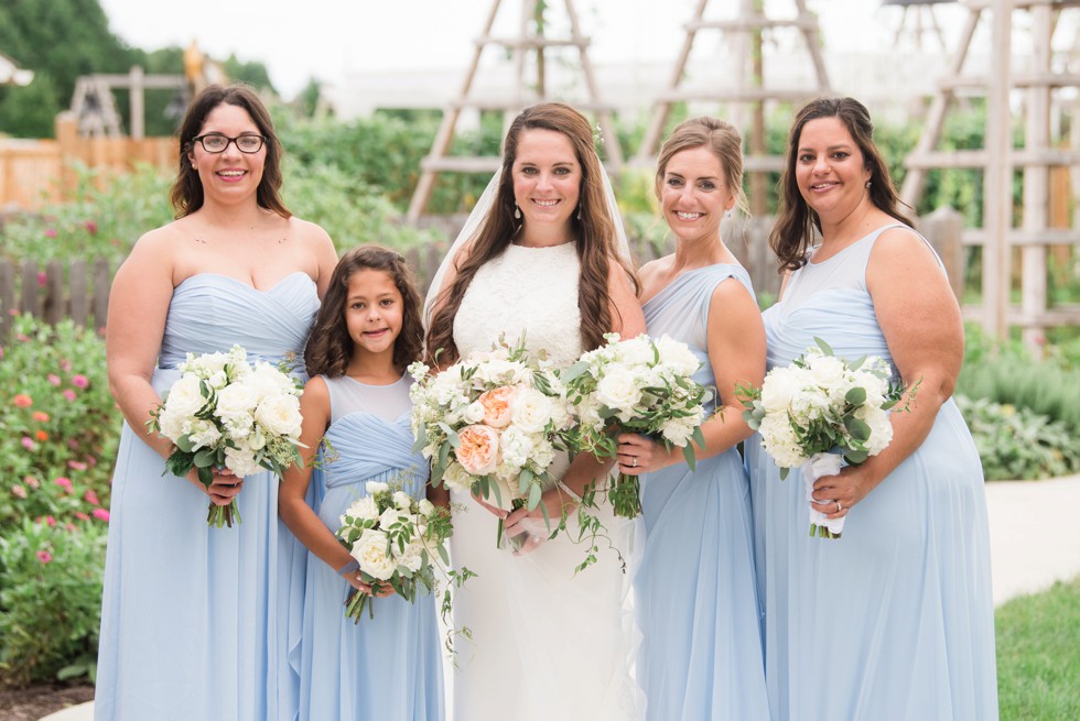 Chesapeake Bay Eastern Shore bridesmaid in blue