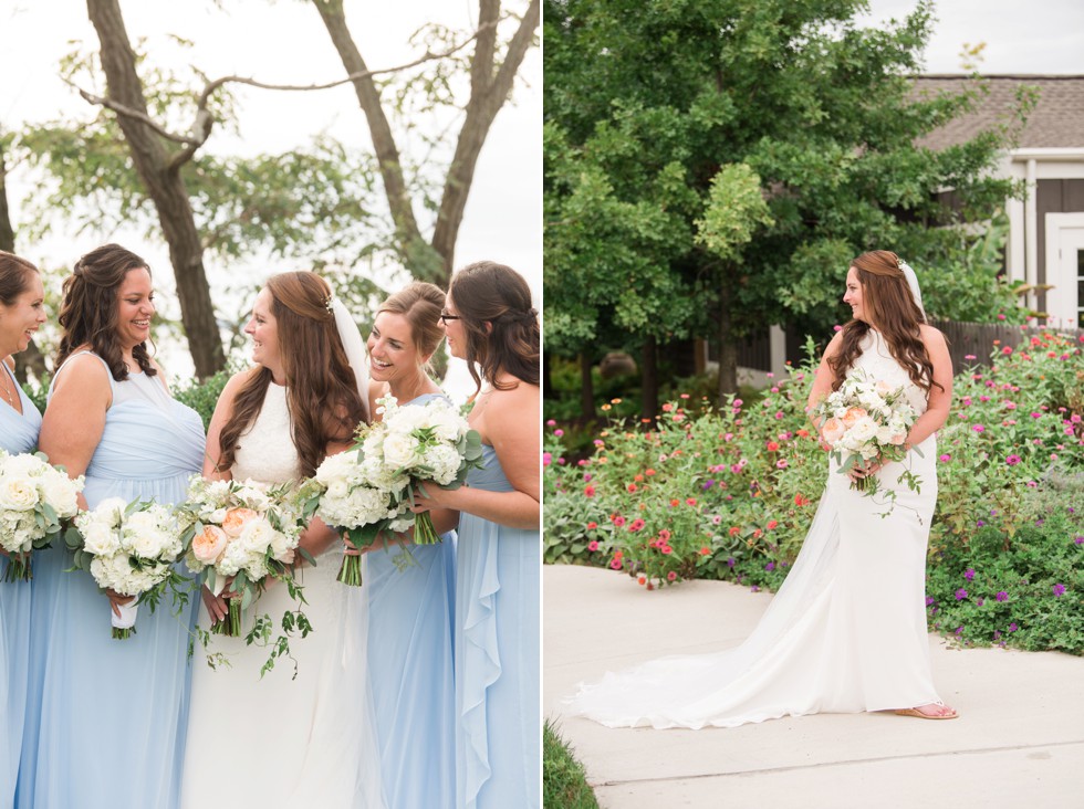 Chesapeake Bay Eastern Shore bridesmaid in blue