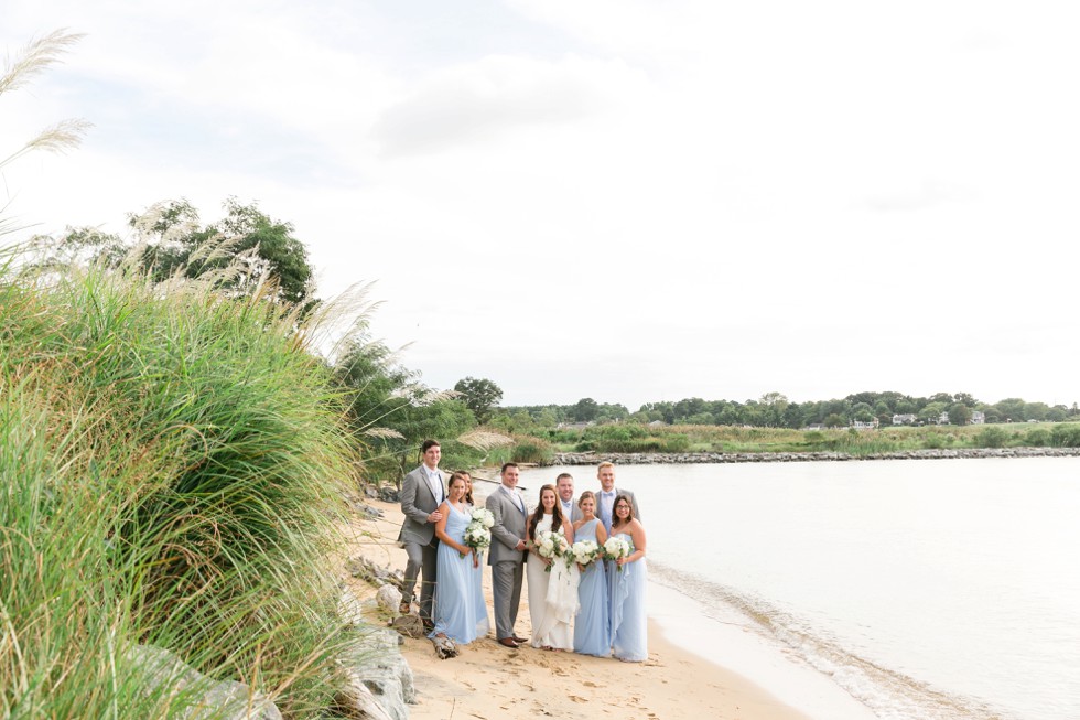 Chesapeake Bay Eastern Shore wedding party