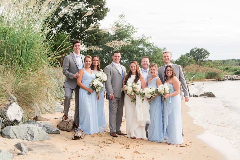 Chesapeake Bay Wedding party on the Eastern Shore