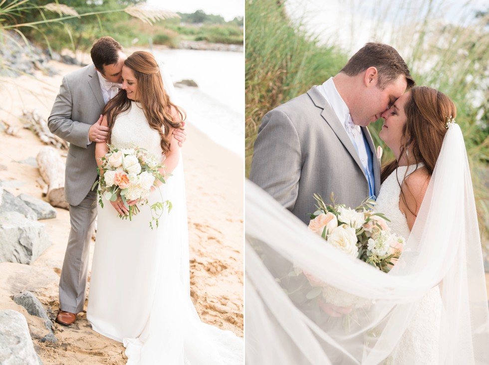 Beach wedding on the bay