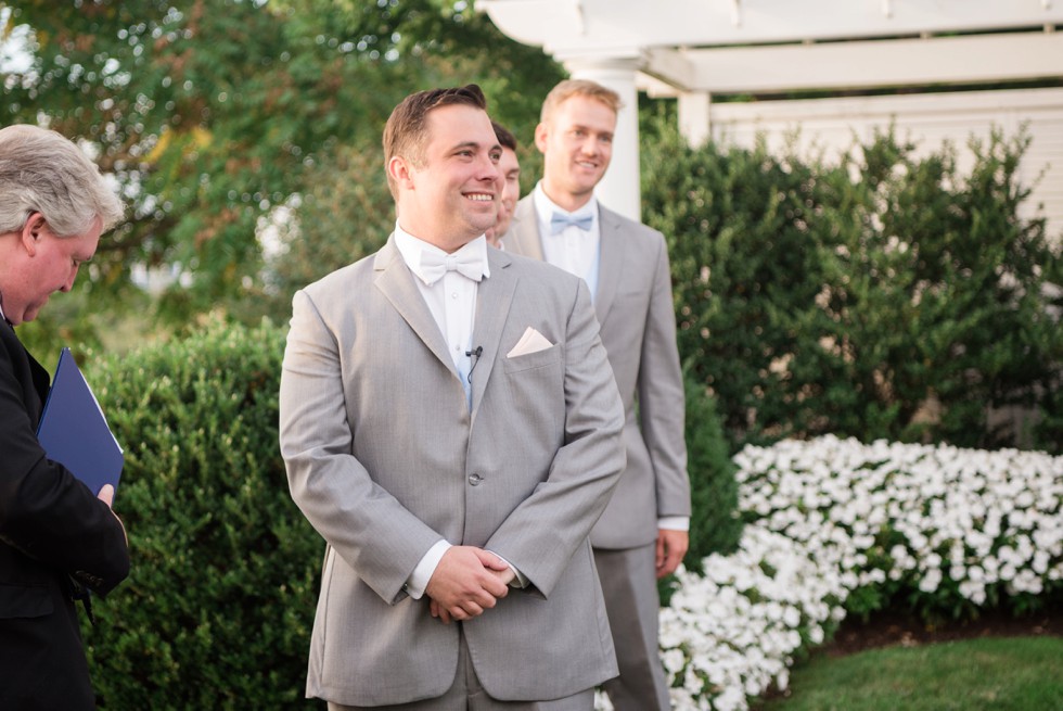 eastern shore wedding ceremony outside