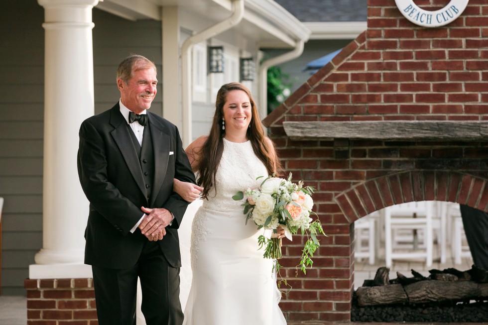 eastern shore wedding ceremony outside