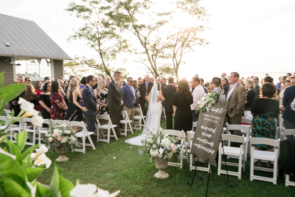 eastern shore wedding ceremony outside