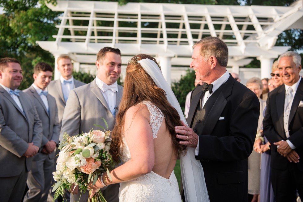 eastern shore wedding ceremony outside