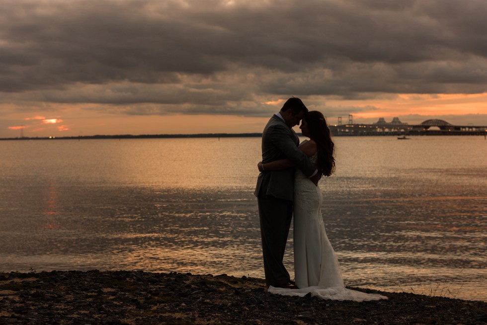 Chesapeake Bay Beach Club sunset wedding photo