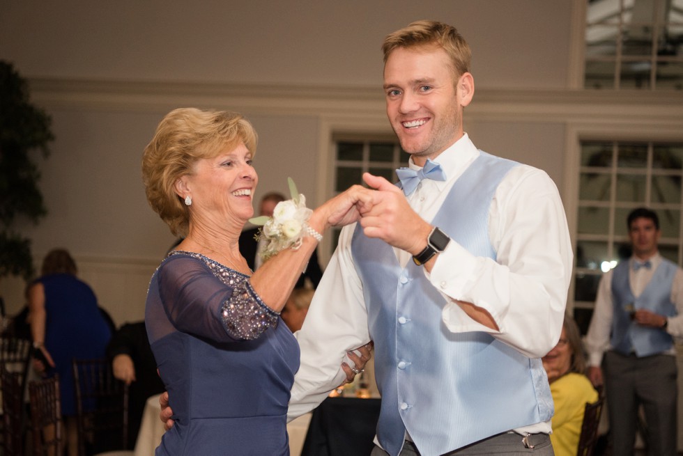 Wedding reception in the beach house ballroom