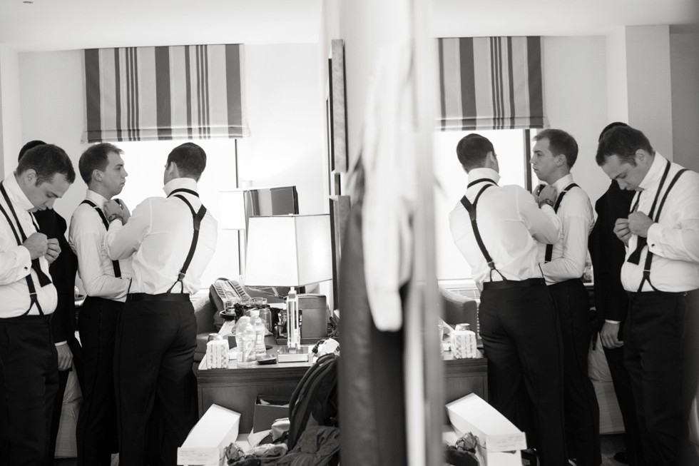 Groom getting ready Delta Hotels by Marriott Baltimore Inner Harbor 