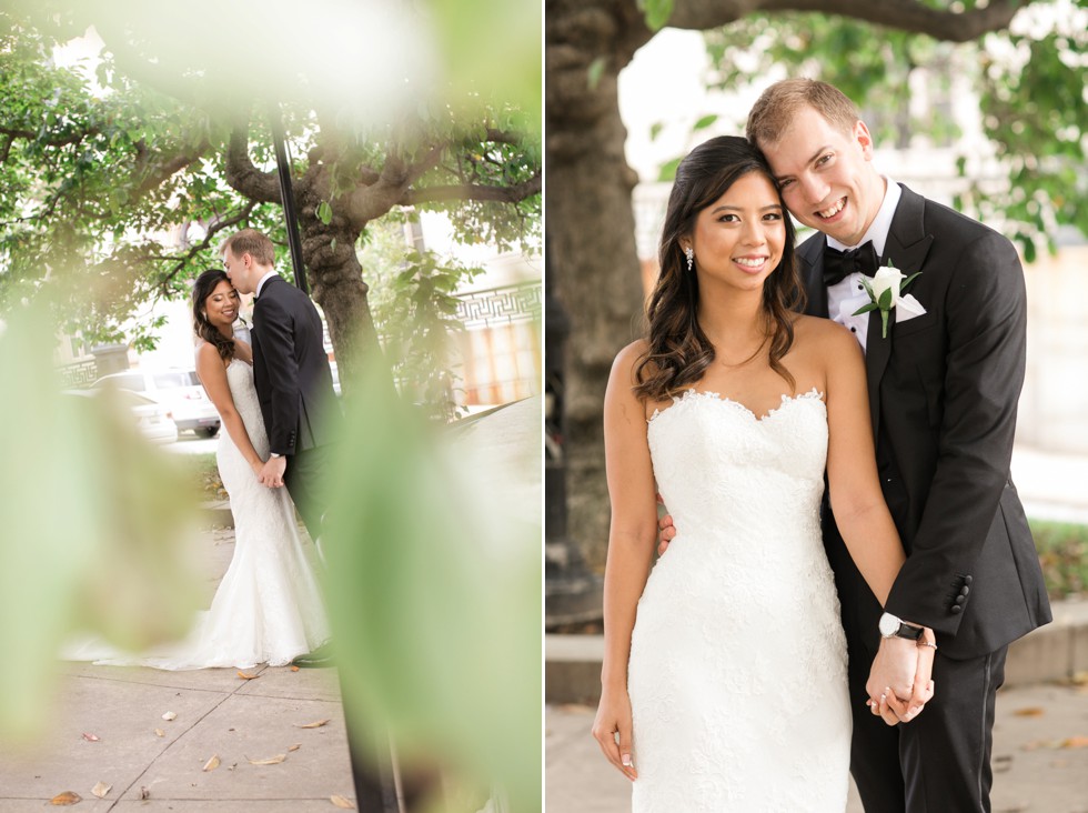 Mount Vernon Place Park George Peabody Library wedding