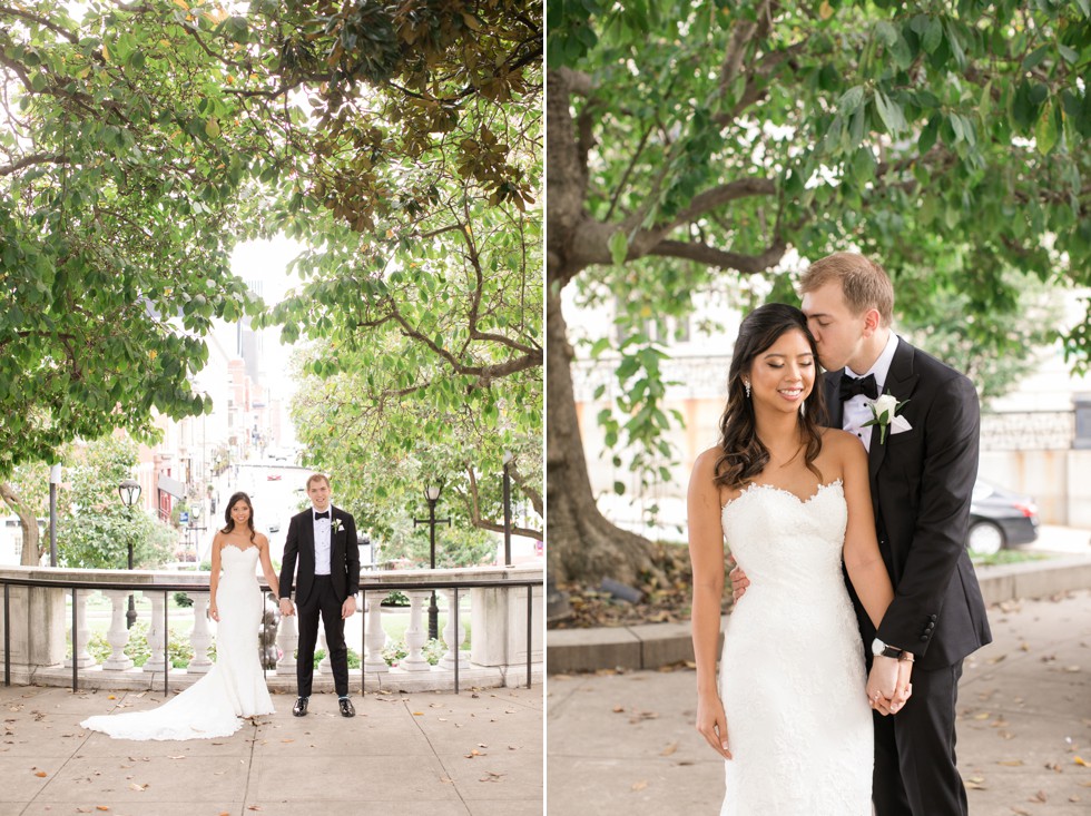 Mount Vernon Place Park George Peabody Library wedding