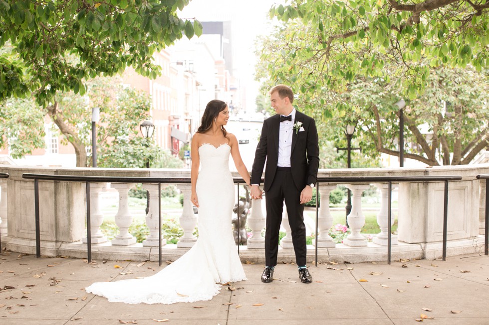 Mount Vernon Place Park George Peabody Library wedding