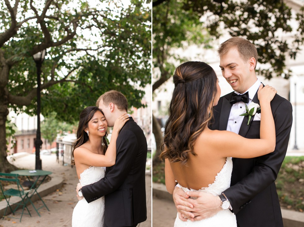 Mount Vernon Place Park George Peabody Library wedding