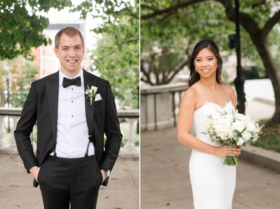 Married Couple Peabody Library wedding in Mount Vernon Baltimore