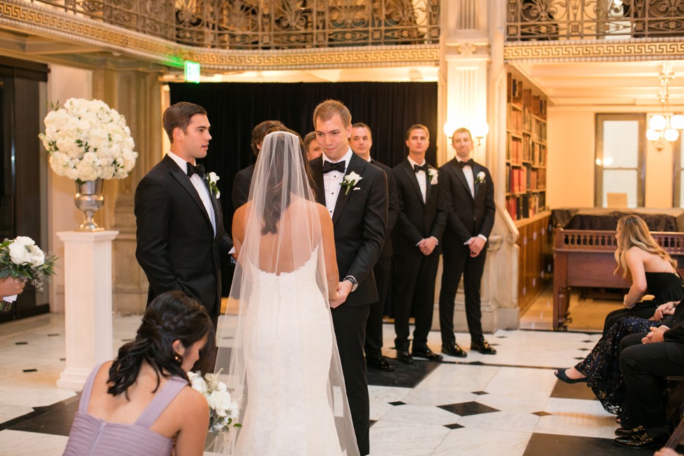 Baltimore George peabody library wedding ceremony