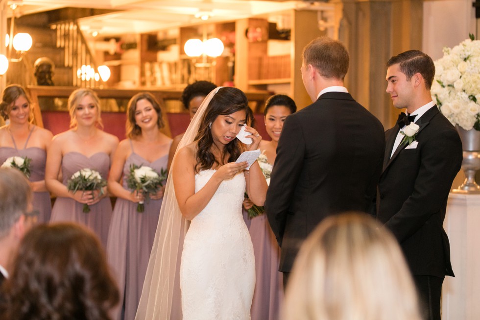 Baltimore George peabody library wedding ceremony