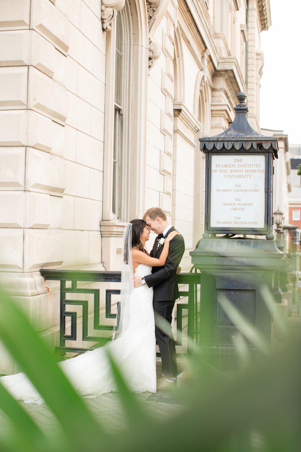 The Washington Monument Baltimore bride and groom wedding photos