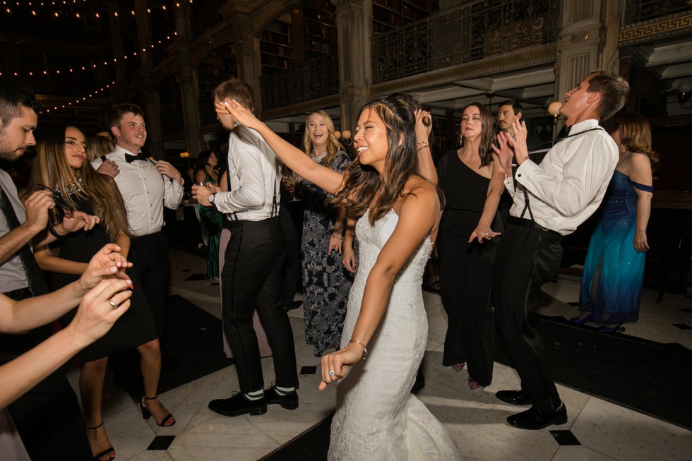 Baltimore George Peabody Library wedding reception dancing