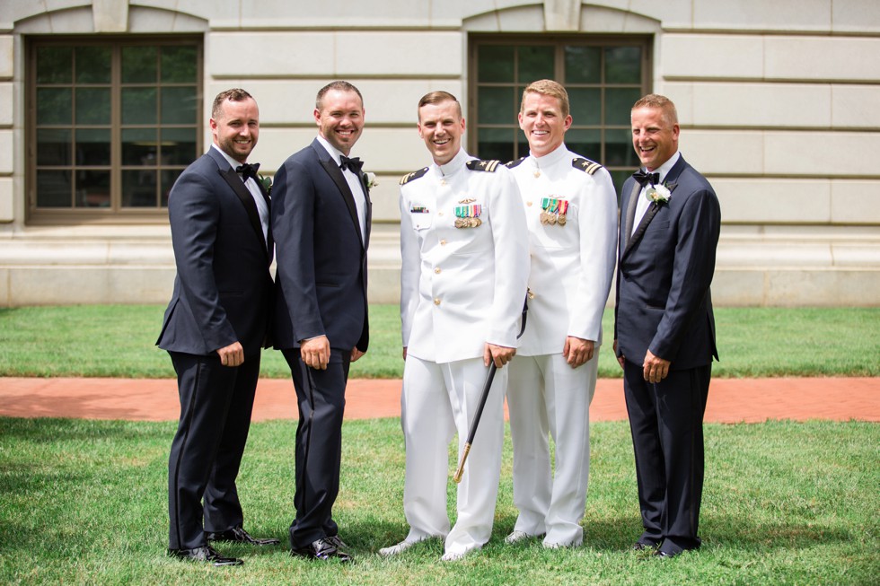 Groomsmen Mahan Hall US Naval Academy