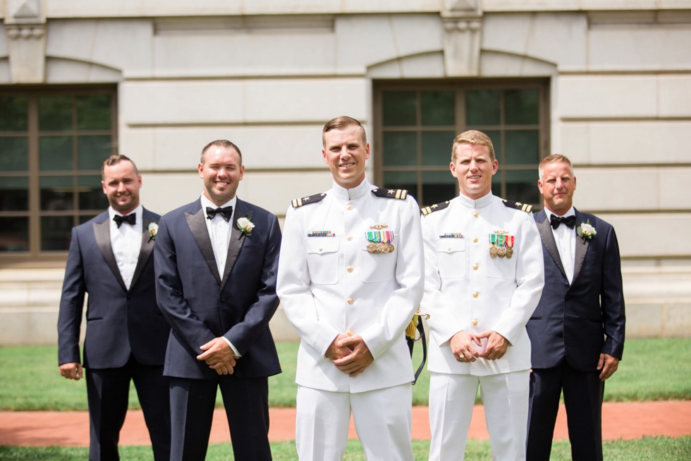 Groomsmen Mahan Hall US Naval Academy