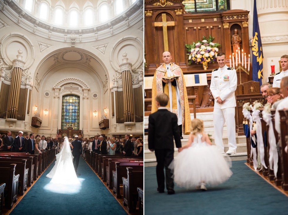 United States Naval Academy chapel wedding ceremony