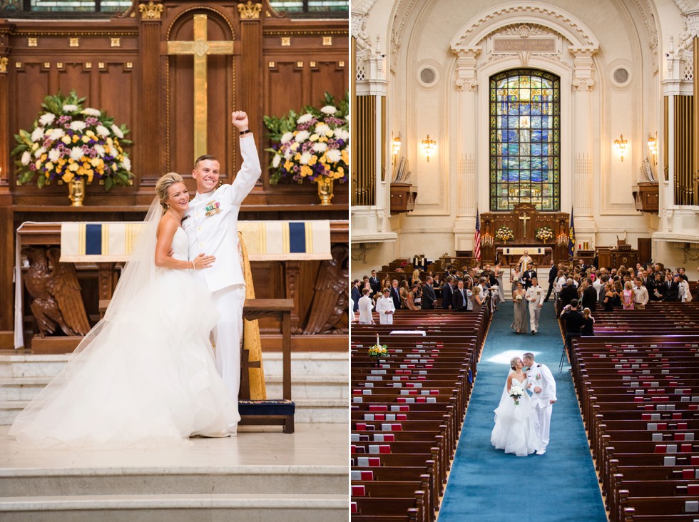 United States Naval Academy chapel wedding ceremony