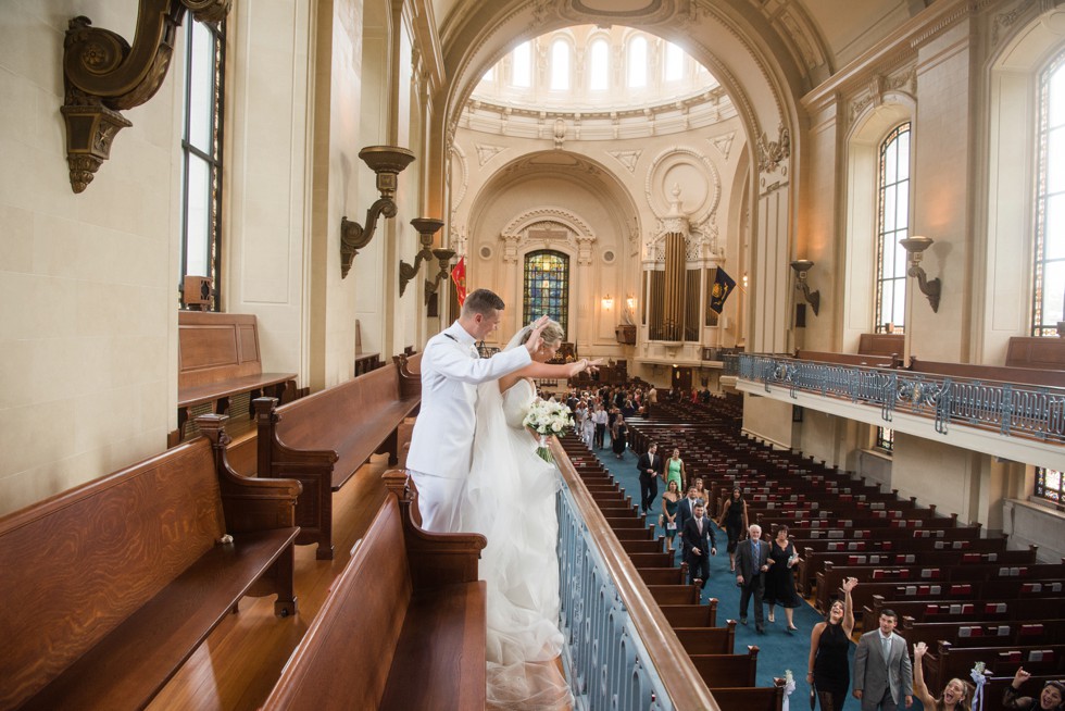 United States Naval Academy chapel wedding ceremony