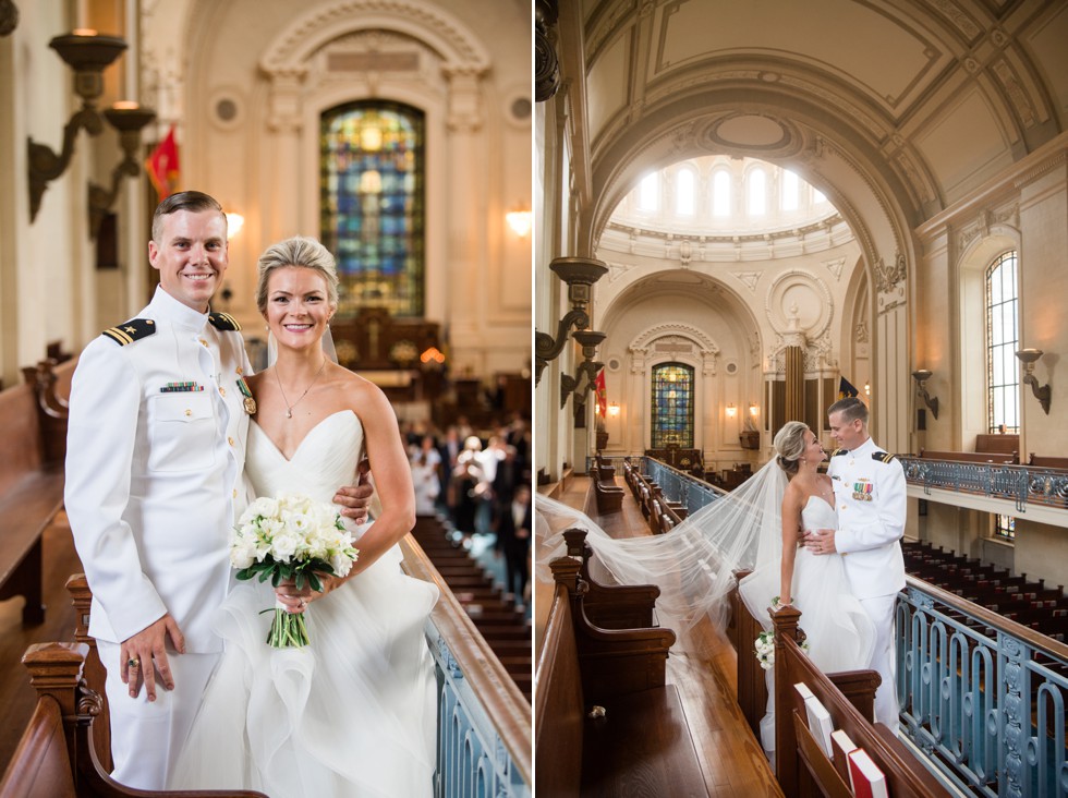 United States Naval Academy chapel wedding ceremony