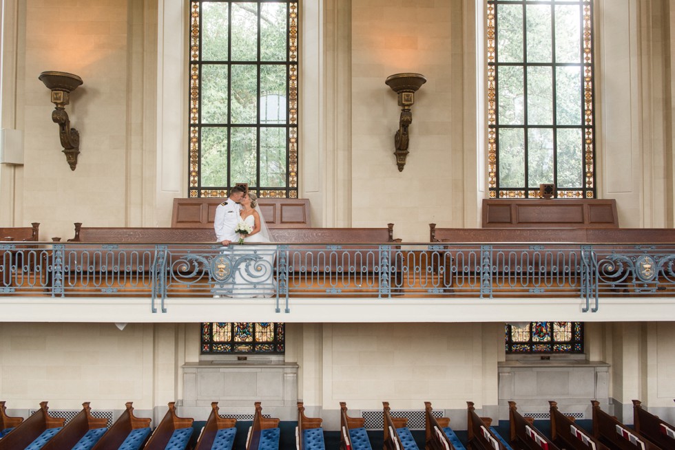 United States Naval Academy chapel wedding ceremony