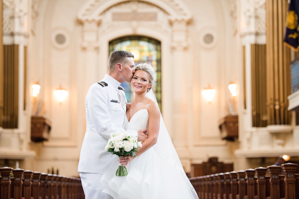 United States Naval Academy chapel wedding ceremony