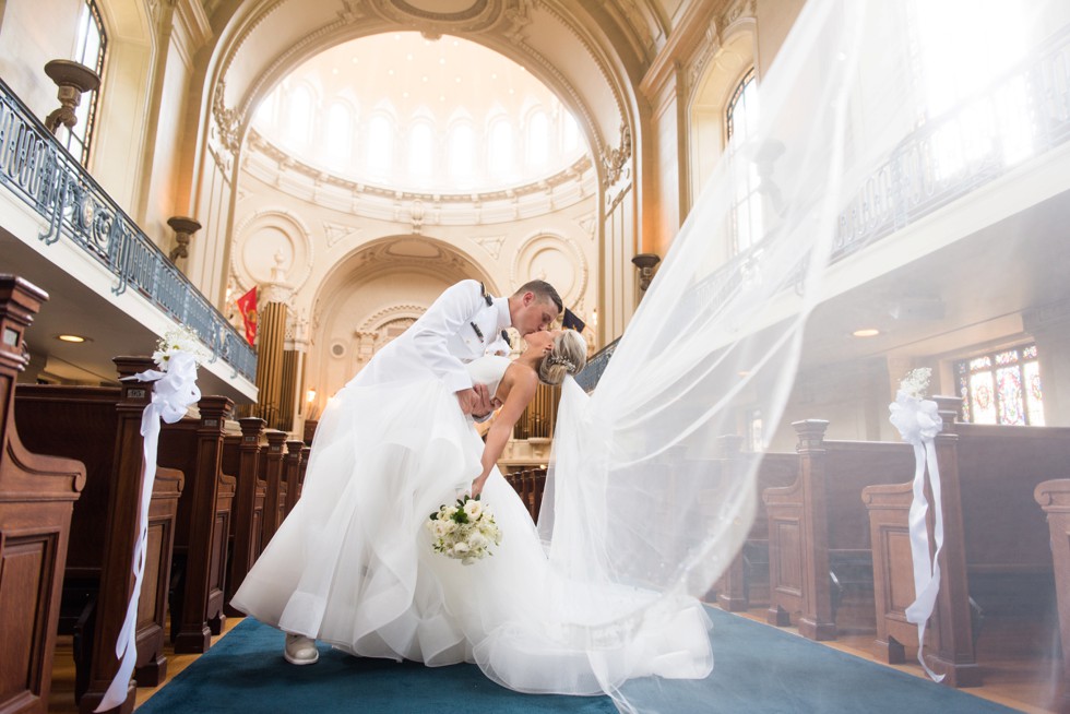 United States Naval Academy chapel wedding ceremony