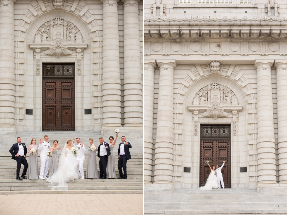 Bancroft Hall wedding party photos