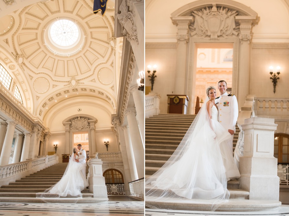 USNA Annapolis wedding photos at Bancroft Hall