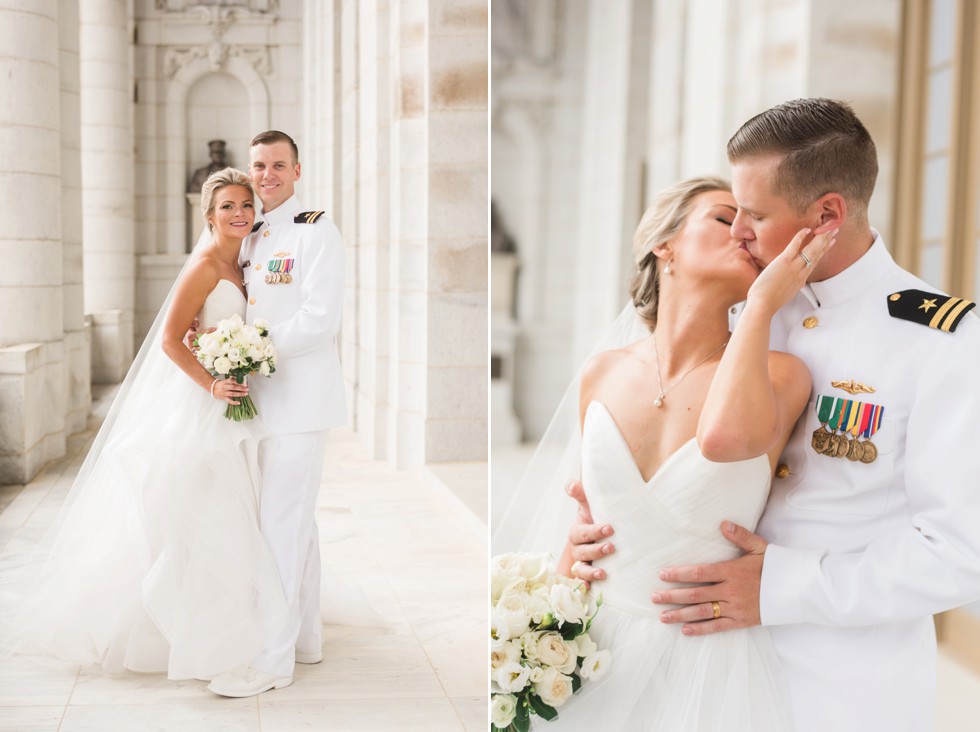 USNA Annapolis wedding photos at Bancroft Hall