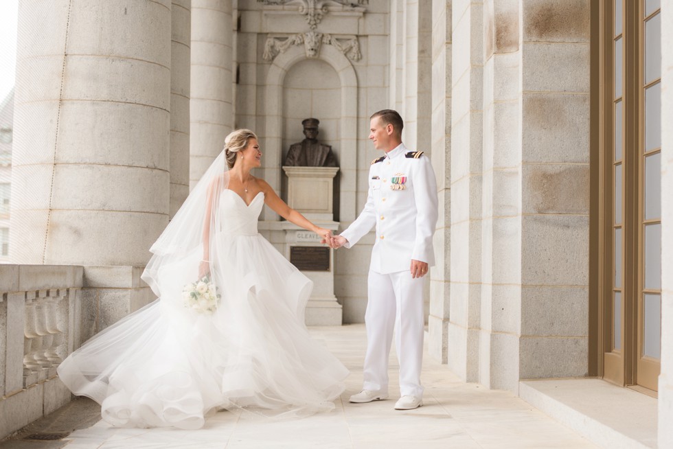 USNA Annapolis wedding photos at Bancroft Hall