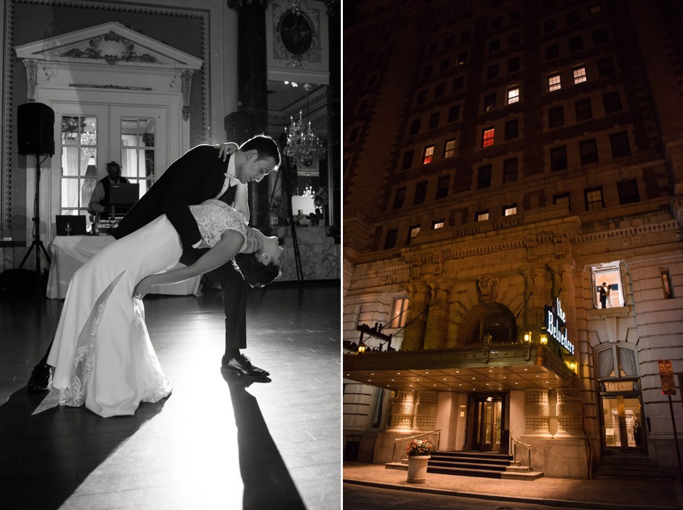 Belvedere Co & Events night bride and groom photos