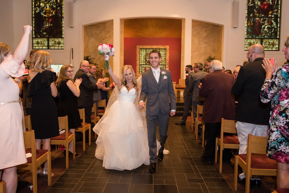 St.Elizabeth Ann Seton Church Crofton wedding ceremony husband and wife