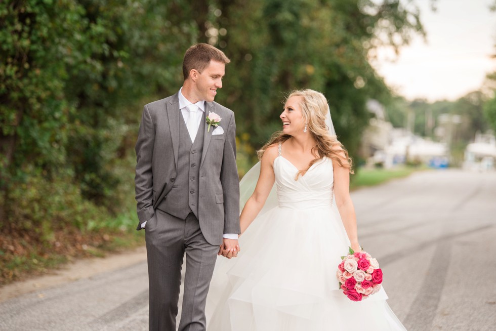 September Celebrations at the Bay waterfront bride and groom photos