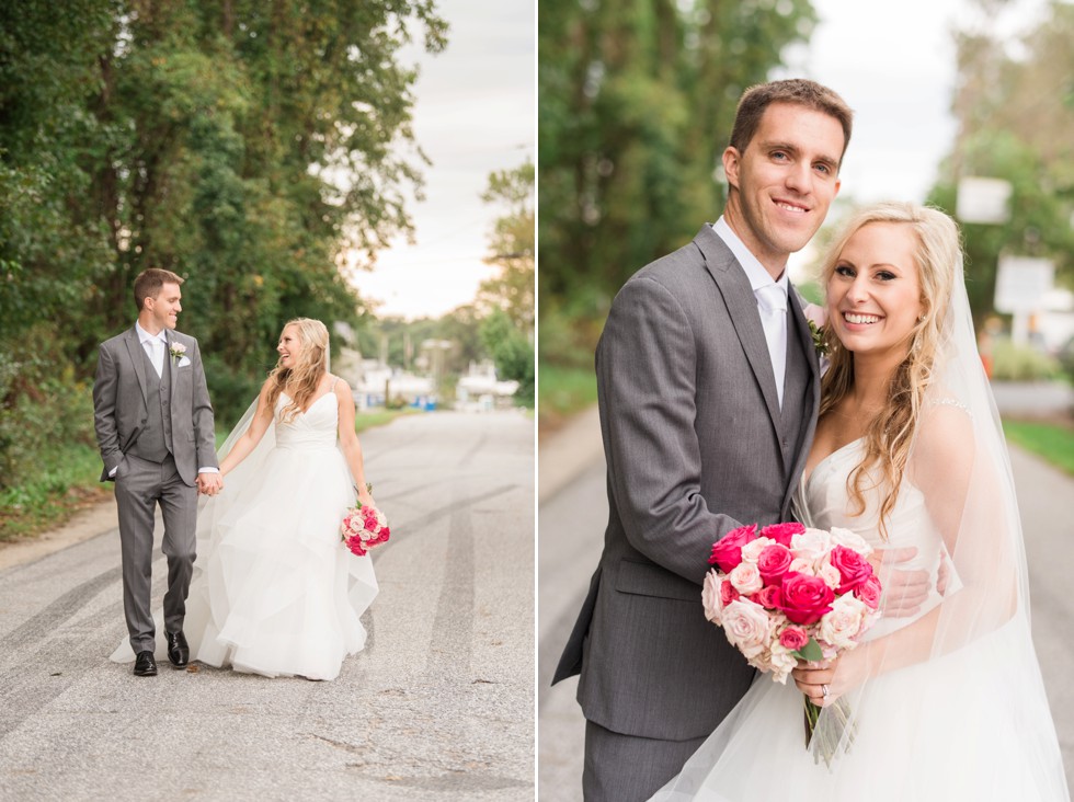 September Celebrations at the Bay waterfront bride and groom photos