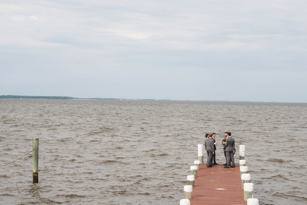 Maryland waterfront wedding party