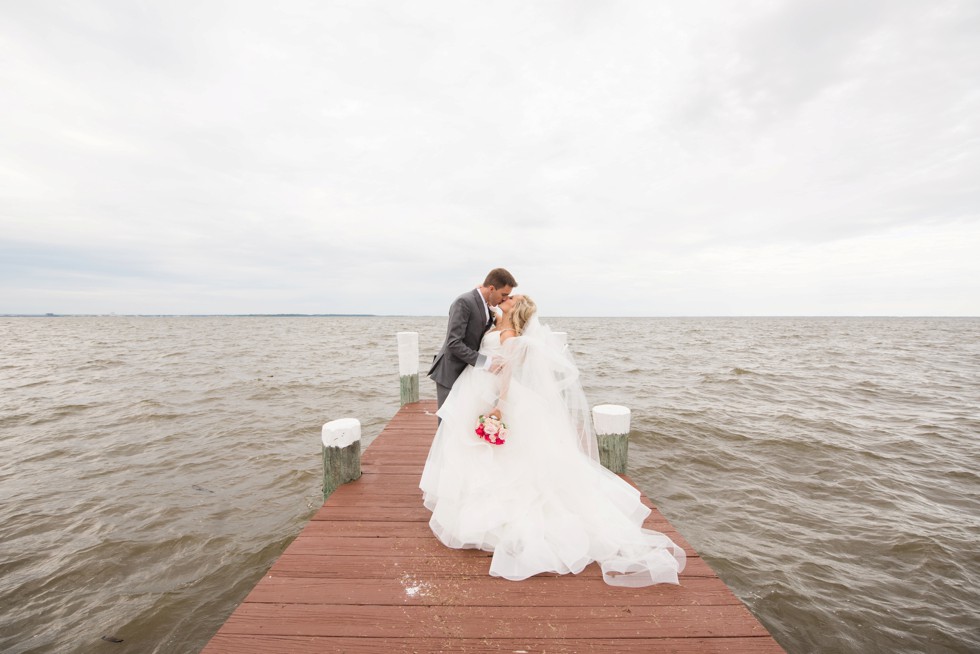 Baltimore Maryland waterfront wedding on a dock