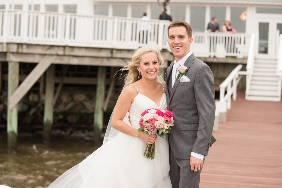 Baltimore Maryland waterfront wedding on a dock