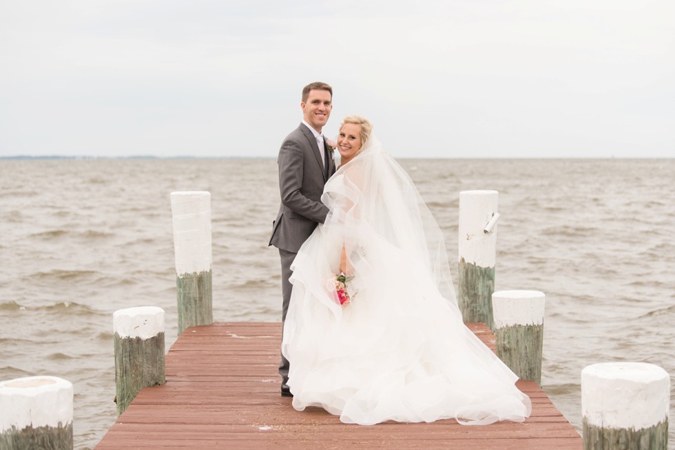 Baltimore Maryland waterfront wedding on a dock