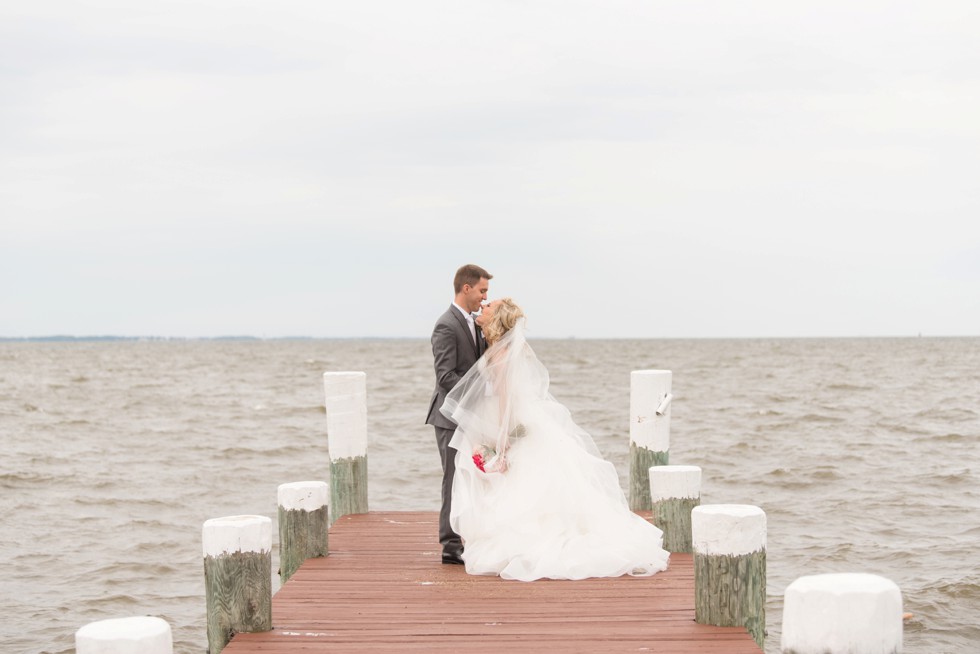 Baltimore Maryland waterfront wedding on a dock