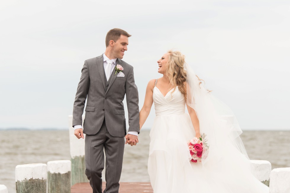 Baltimore Maryland waterfront wedding on a dock