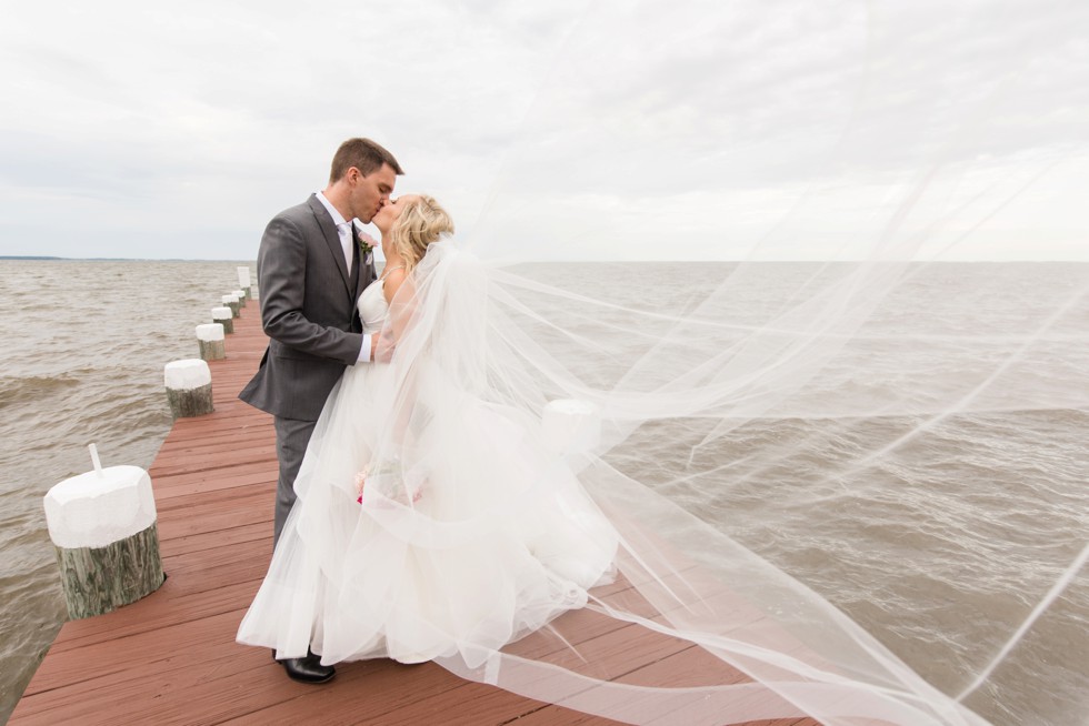 Baltimore Maryland waterfront wedding on a dock