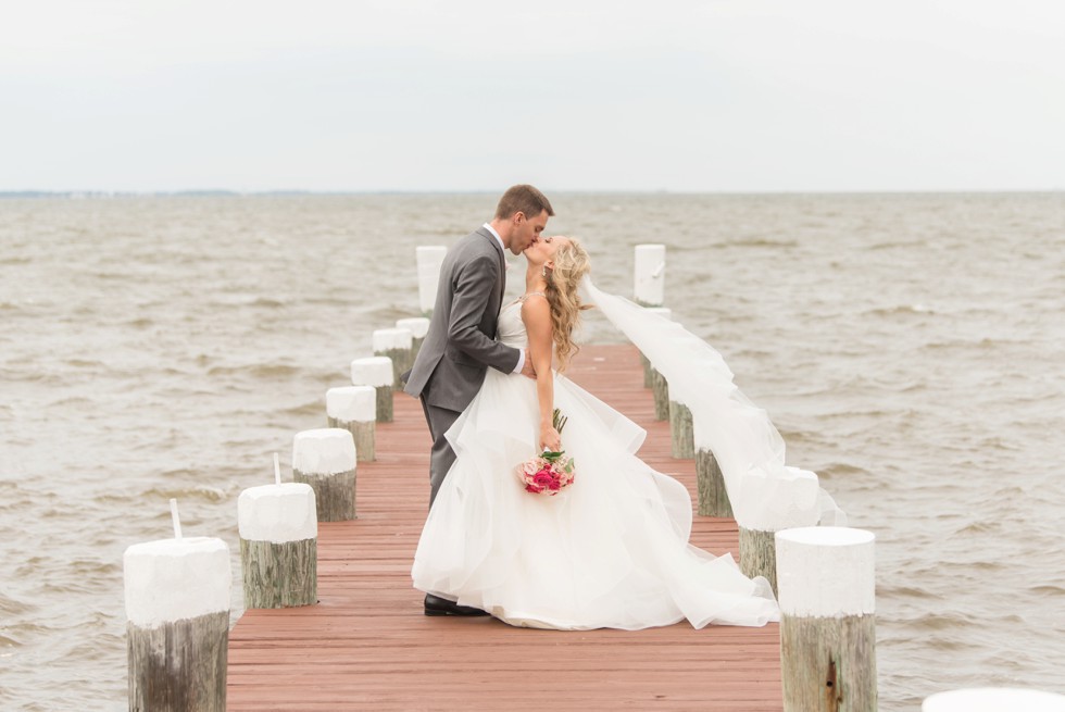 Baltimore Maryland waterfront wedding on a dock