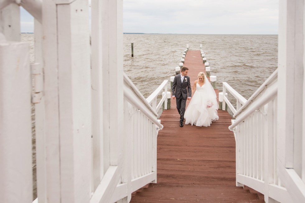 Baltimore Maryland waterfront wedding on a dock